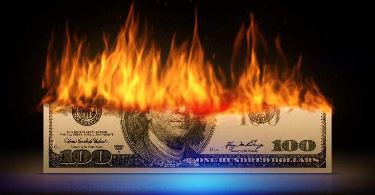 burning money