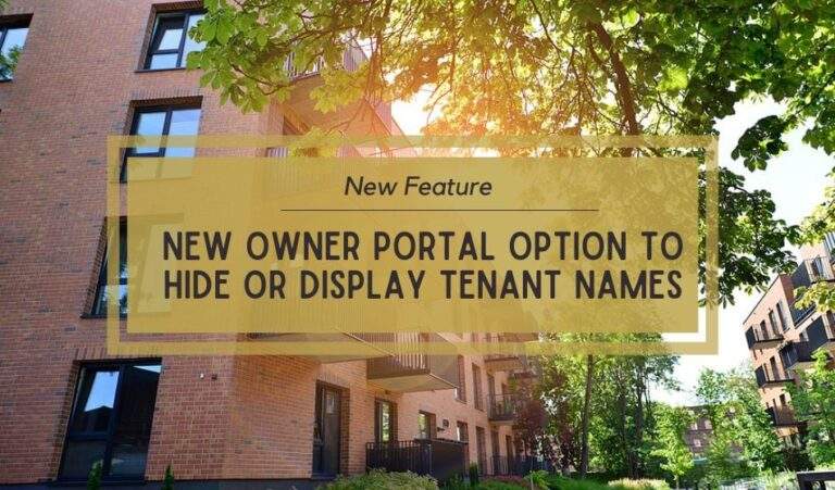 New Owner Portal Option To Hide or Display Tenant Names