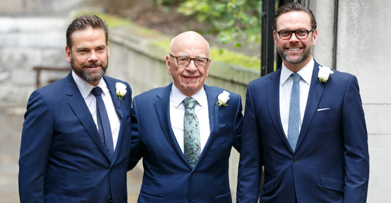 Rupert Murdoch sons wedding Lachlan James