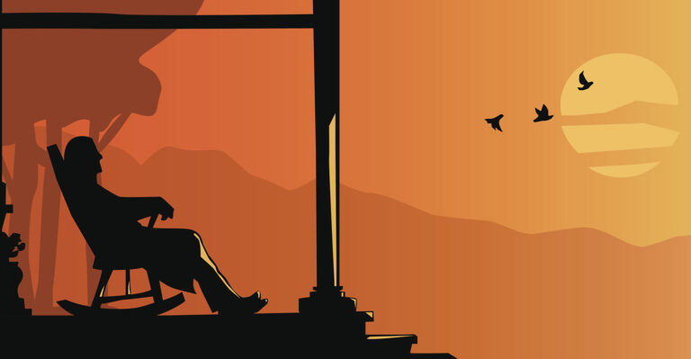 sunset rocking chair