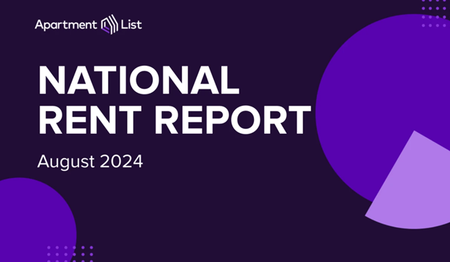 National rents fell 0.1% in August signaling the end of the rental market’s typical busy season, according to the September report