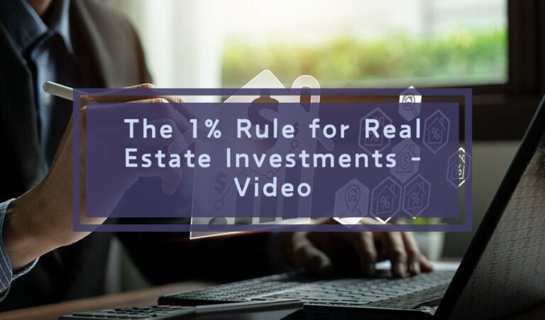 The 1% Rule for Real Estate Investments - Video