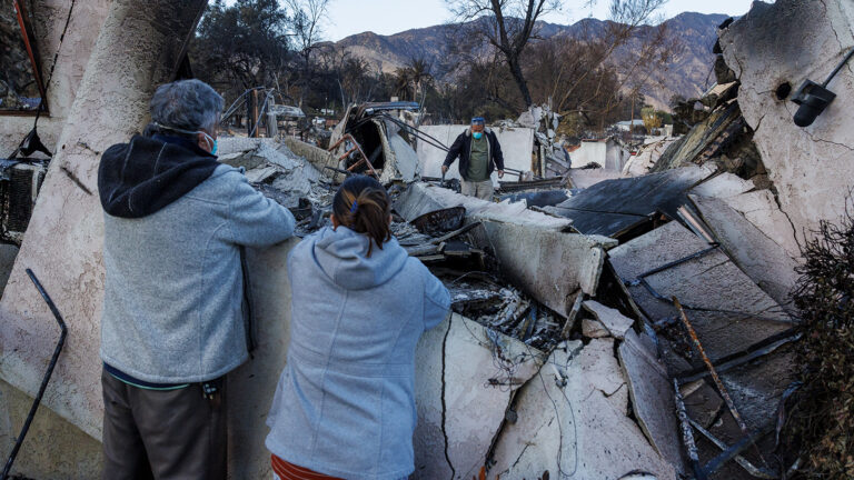 Altadena fire aftermath rubble