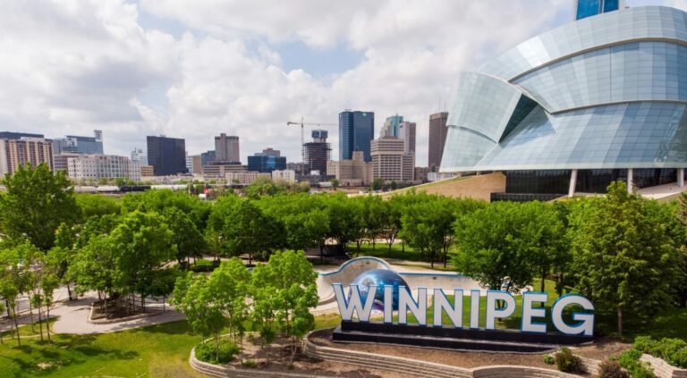 Winnipeg sign at The Forks, Winnipeg, Manitoba